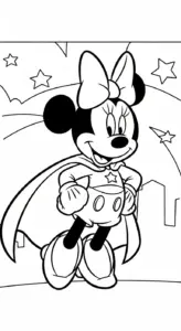 hình tô màu tranh tô màu Chuột Minnie pdf