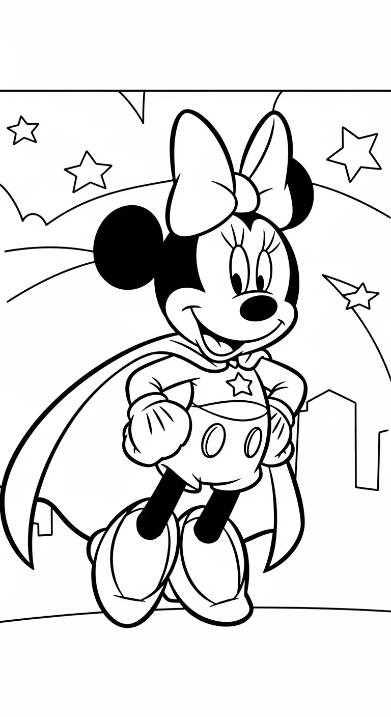 hình tô màu tranh tô màu Chuột Minnie pdf