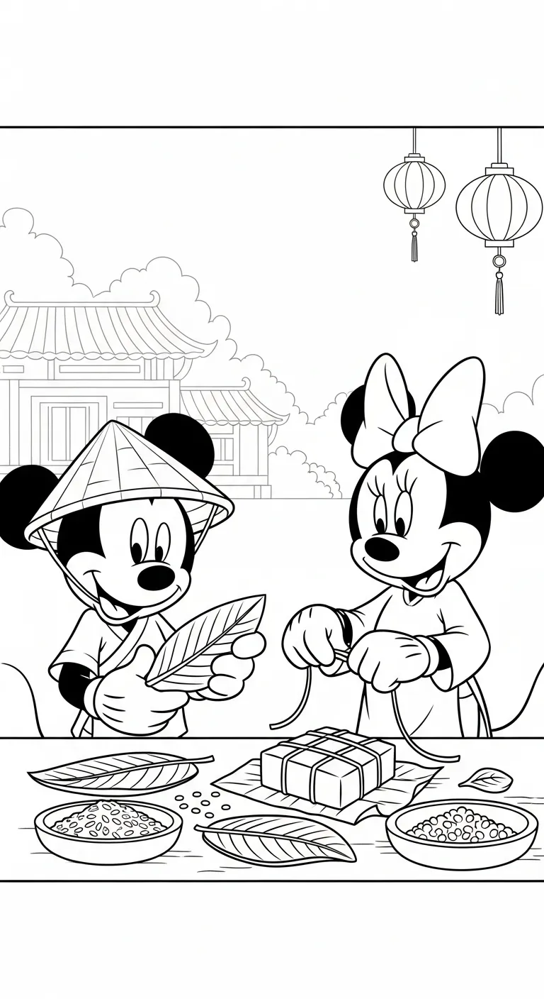 in tranh tô màu tranh tô màu Chuột Minnie cho bé