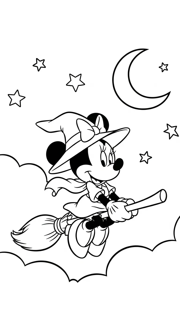 tranh tô màu tranh tô màu Chuột Minnie cho bé 7-8 tuổi
