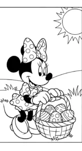 tranh tô màu tranh tô màu Chuột Minnie cho bé 8 tuổi miễn phí