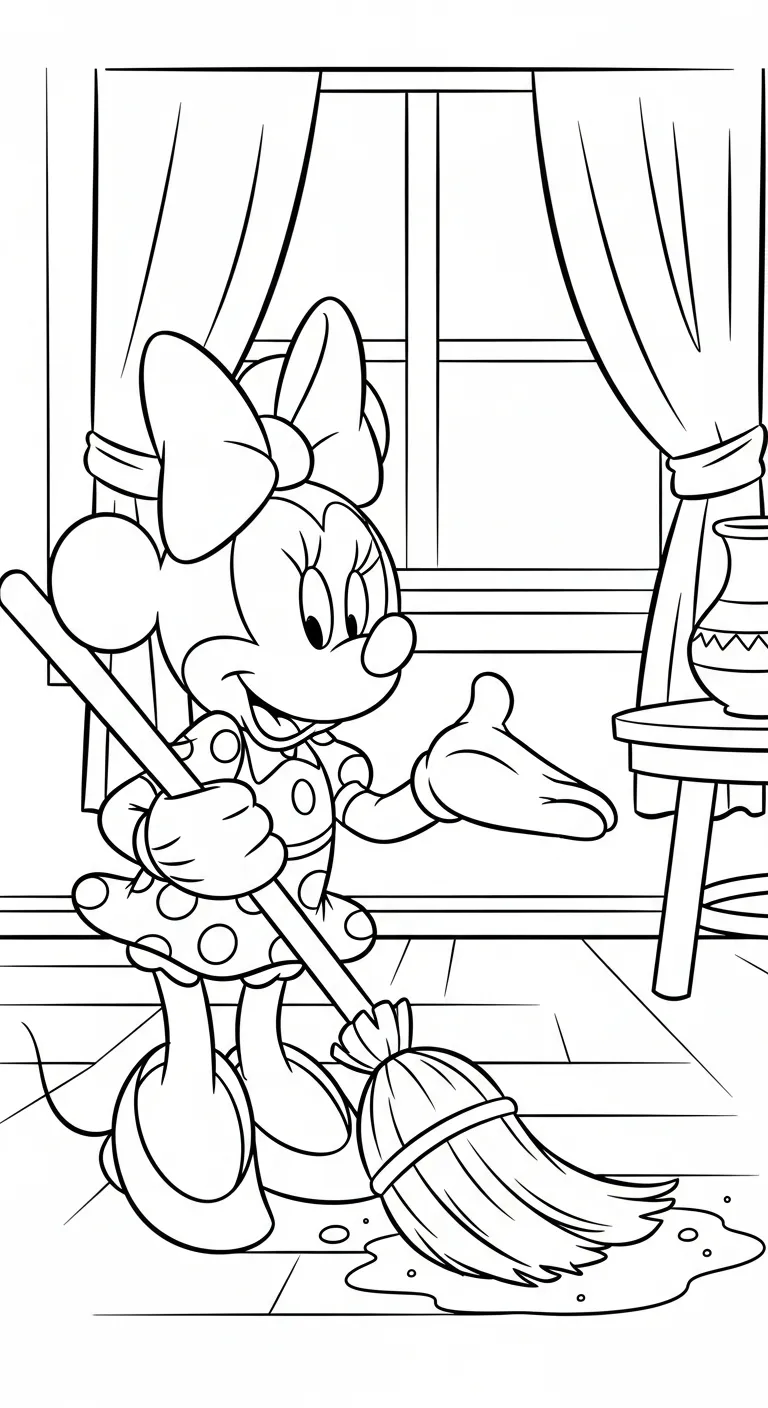 tranh tô màu tranh tô màu Chuột Minnie rõ nét
