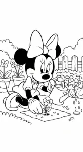 tải file tranh tô màu tranh tô màu Chuột Minnie
