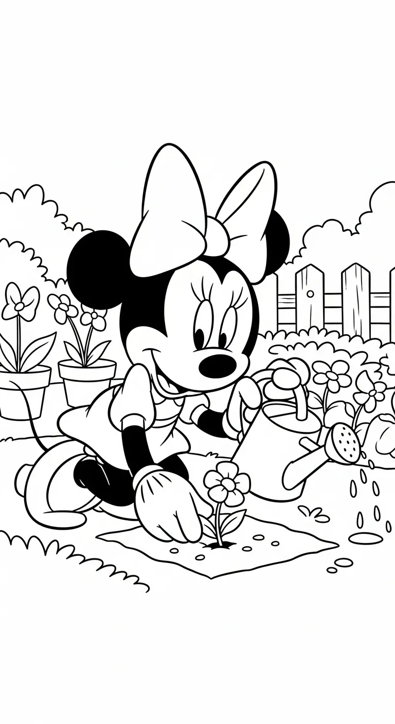 tải file tranh tô màu tranh tô màu Chuột Minnie
