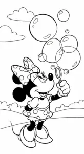 tải tranh tô màu tranh tô màu Chuột Minnie cho bé 4 tuổi