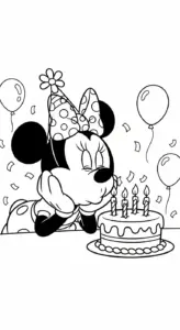 download tranh tô màu tranh tô màu Chuột Minnie cho bé