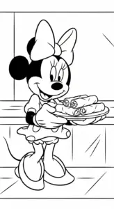 tải hình tô màu tranh tô màu Chuột Minnie