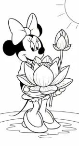 tranh tô màu tranh tô màu Chuột Minnie cho bé 5 tuổi