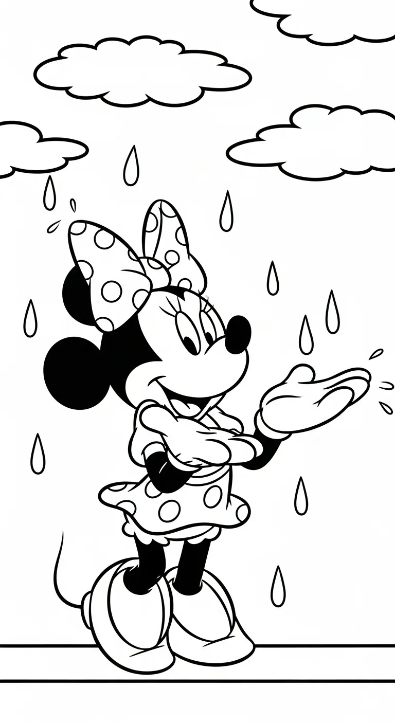 tranh tô màu tranh tô màu Chuột Minnie cho bé 6 tuổi miễn phí