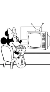 tranh tô màu tranh tô màu Chuột Minnie cho bé 7 tuổi miễn phí