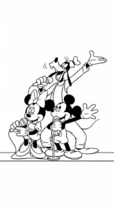 download hình tô màu tranh tô màu Chuột Minnie cho bé