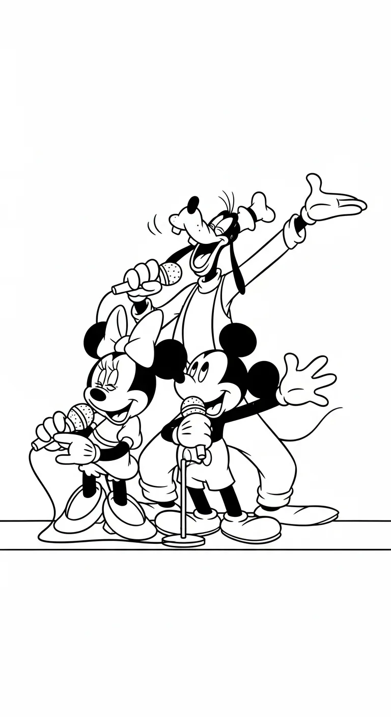 download hình tô màu tranh tô màu Chuột Minnie cho bé
