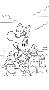 tải tranh tô màu tranh tô màu Chuột Minnie cho bé 3 tuổi
