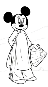 tải tranh tô màu tranh tô màu Chuột Minnie miễn phí