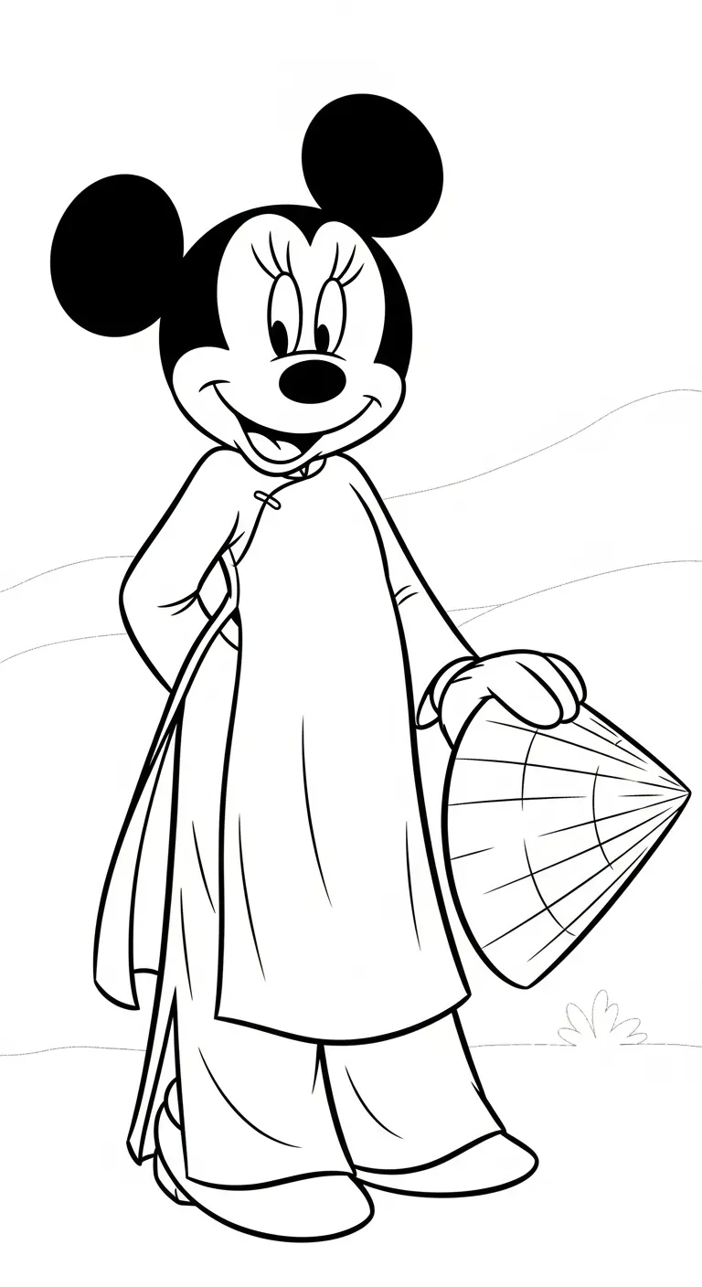 tải tranh tô màu tranh tô màu Chuột Minnie miễn phí