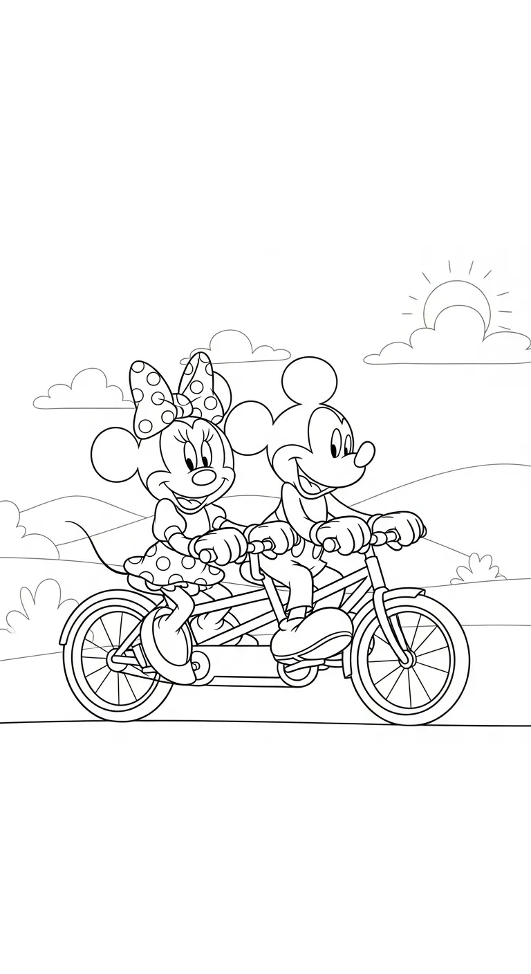 tranh tô màu tranh tô màu Chuột Minnie miễn phí