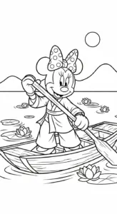 in tranh tô màu tranh tô màu Chuột Minnie cho bé 7 tuổi