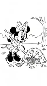 hình tô màu tranh tô màu Chuột Minnie cho bé