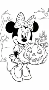 mẫu tranh tô màu tranh tô màu Chuột Minnie cho bé