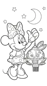 in tranh tô màu tranh tô màu Chuột Minnie cho bé 8 tuổi