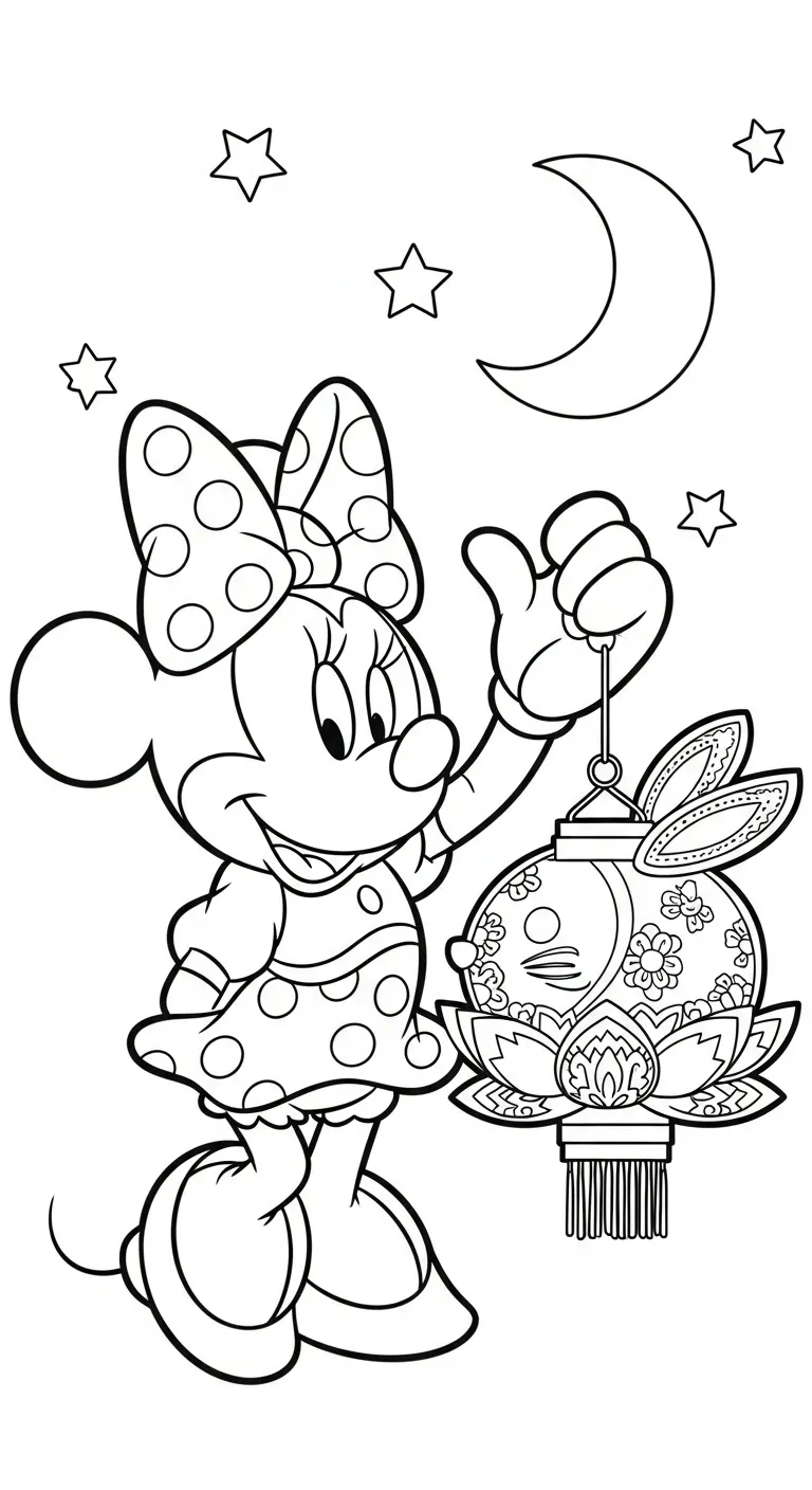 in tranh tô màu tranh tô màu Chuột Minnie cho bé 8 tuổi