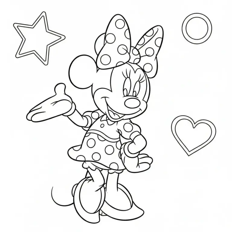 Tranh tô màu Chuột Minnie