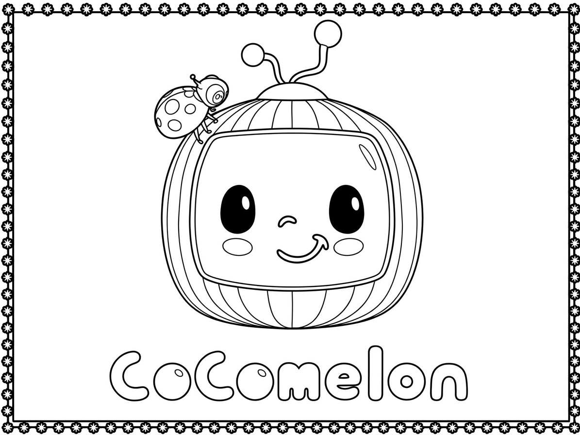 tải hình tô màu Cocomelon cho bé