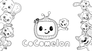 tải tranh tô màu Cocomelon cho bé 8 tuổi