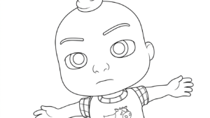 hình tô màu Cocomelon cho bé 8 tuổi