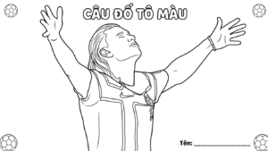 hình tô màu Erling Haaland cho bé 6 tuổi miễn phí
