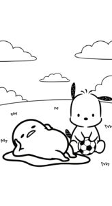 tranh tô màu Gudetama cho bé mới nhất