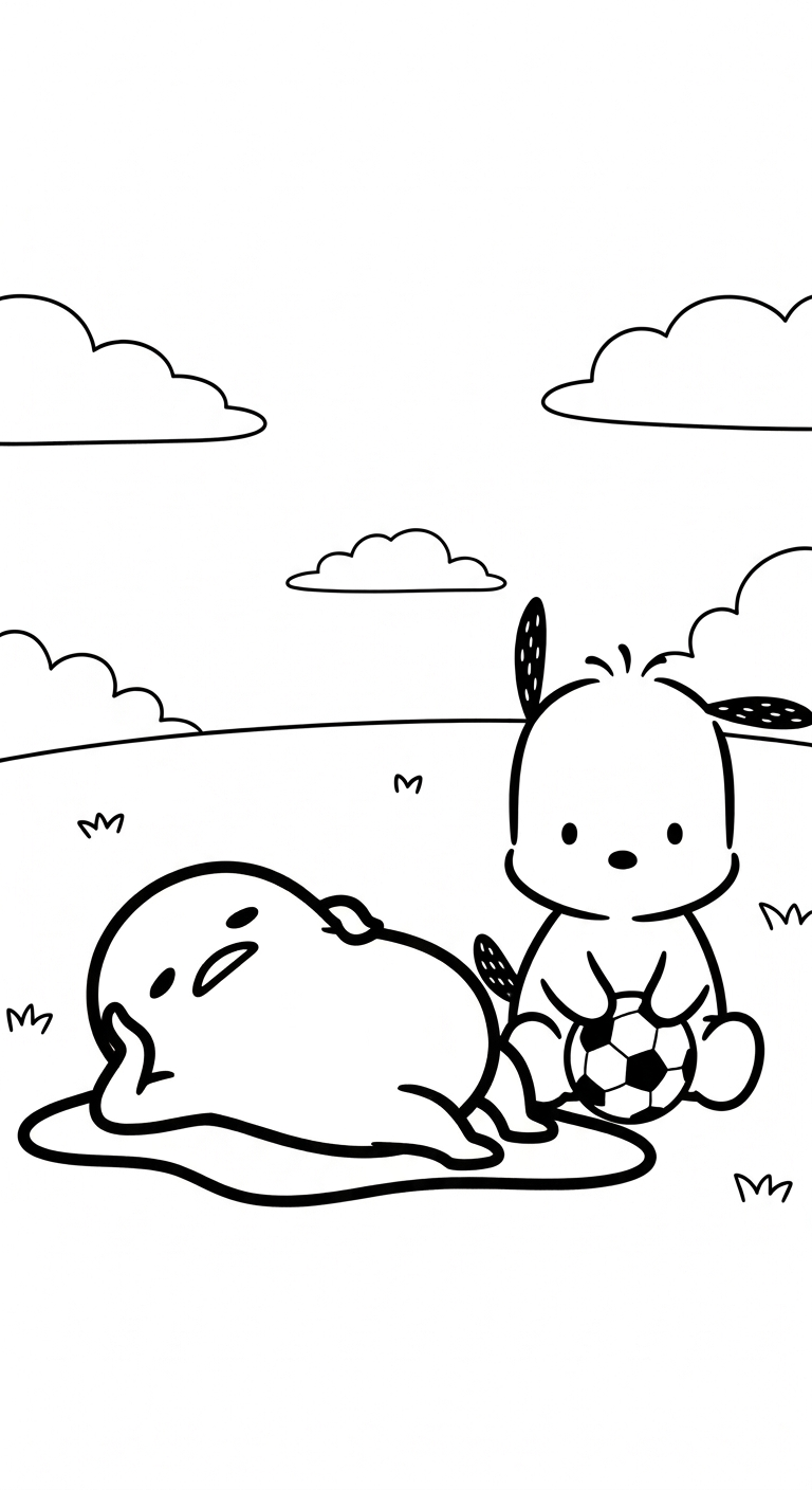 tranh tô màu Gudetama cho bé mới nhất