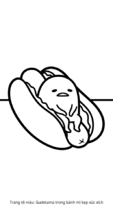 tranh tô màu Gudetama tập tô
