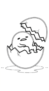 tranh tô màu Gudetama cho bé tải về