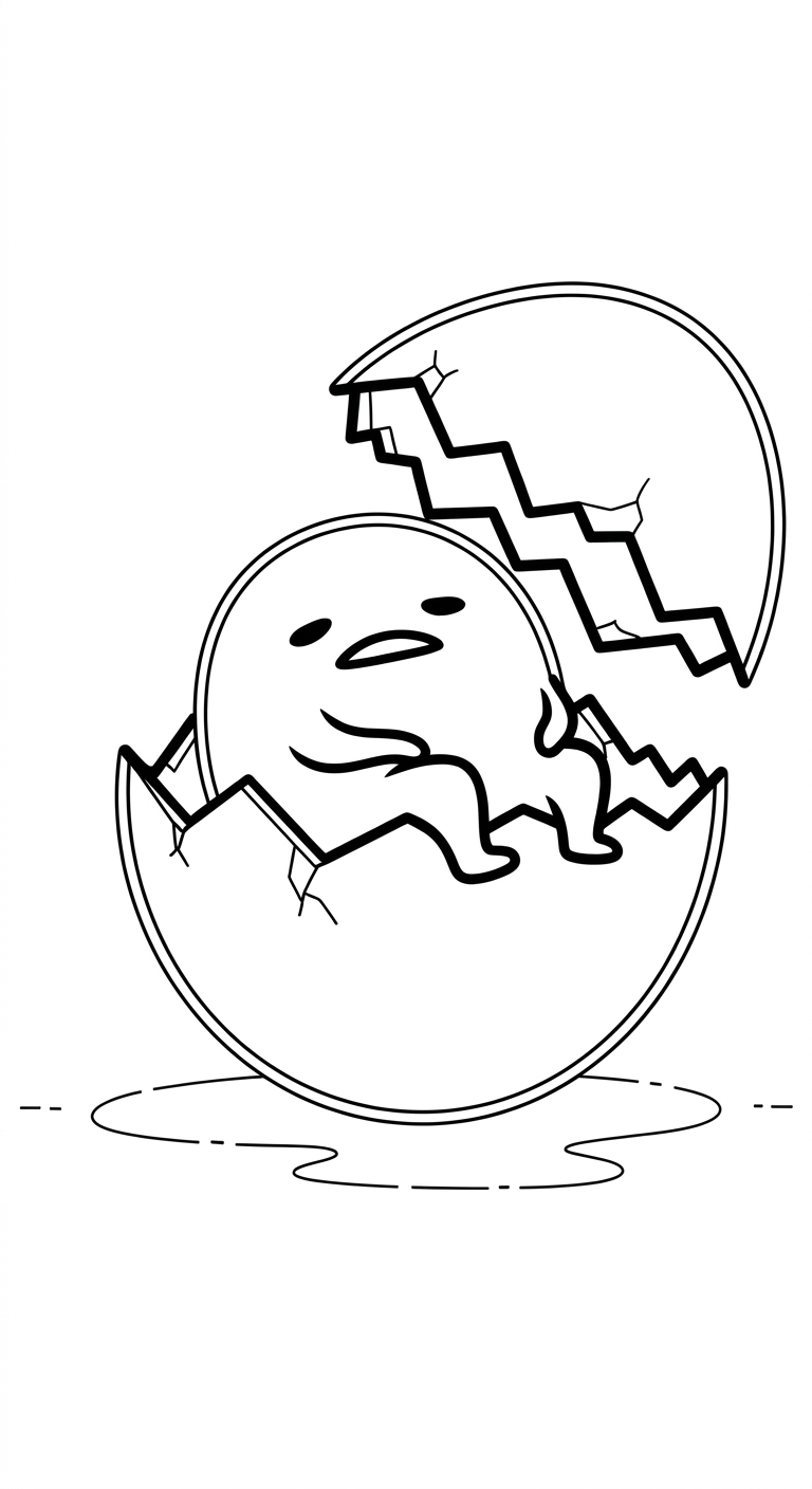 tranh tô màu Gudetama cho bé tải về