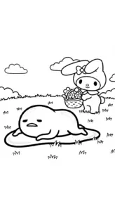 tải tranh tô màu Gudetama cho bé 4 tuổi