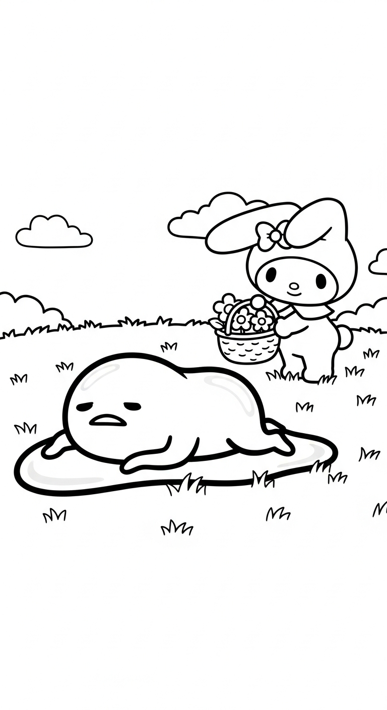 tải tranh tô màu Gudetama cho bé 4 tuổi