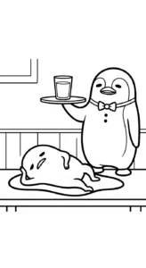 download tranh tô màu Gudetama cho bé