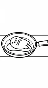 in tranh tô màu Gudetama cho bé 3 tuổi