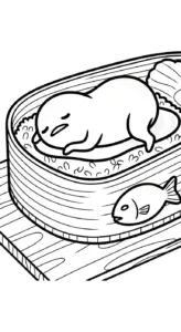 tải tranh tô màu Gudetama cho bé 6 tuổi