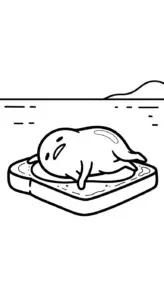 tải tranh tô màu Gudetama cho bé