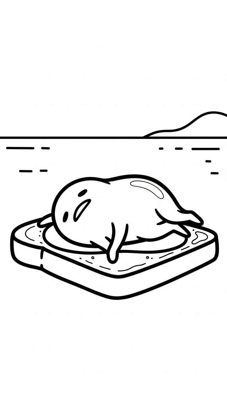 tải tranh tô màu Gudetama cho bé
