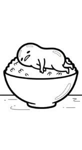 tải hình tô màu Gudetama cho bé 4 tuổi