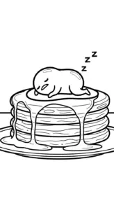 hình tô màu Gudetama cho bé mới nhất