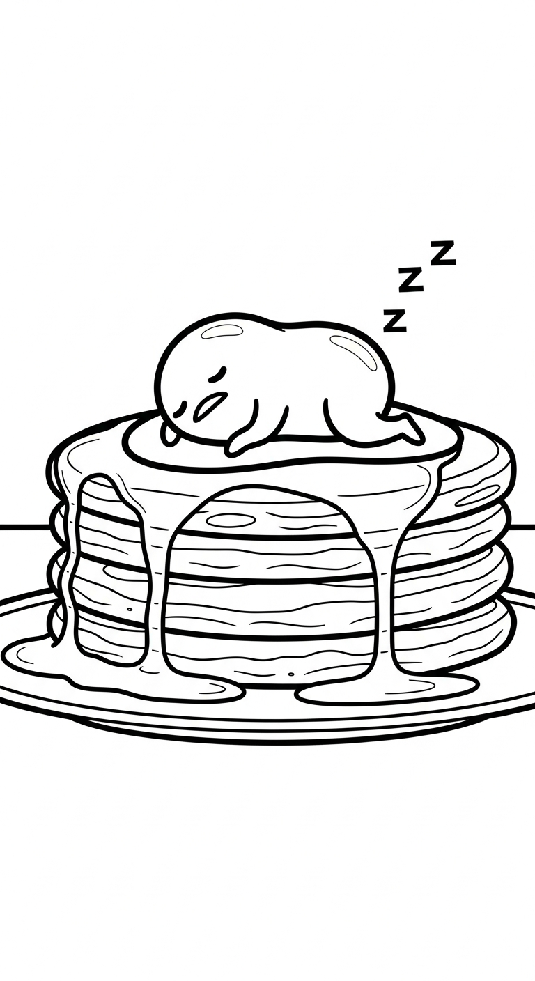 hình tô màu Gudetama cho bé mới nhất