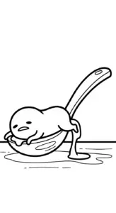 tranh tô màu Gudetama cho bé tải về
