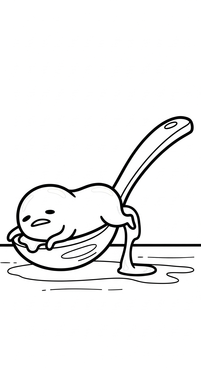 tranh tô màu Gudetama cho bé tải về 1