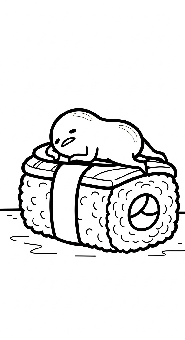 tải file hình tô màu Gudetama