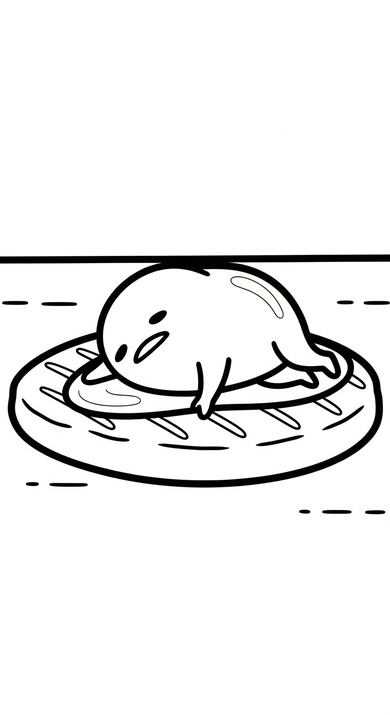 tải tranh tô màu Gudetama cho bé 5 tuổi