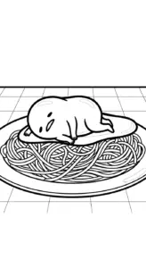 hình tô màu Gudetama cho bé mới nhất